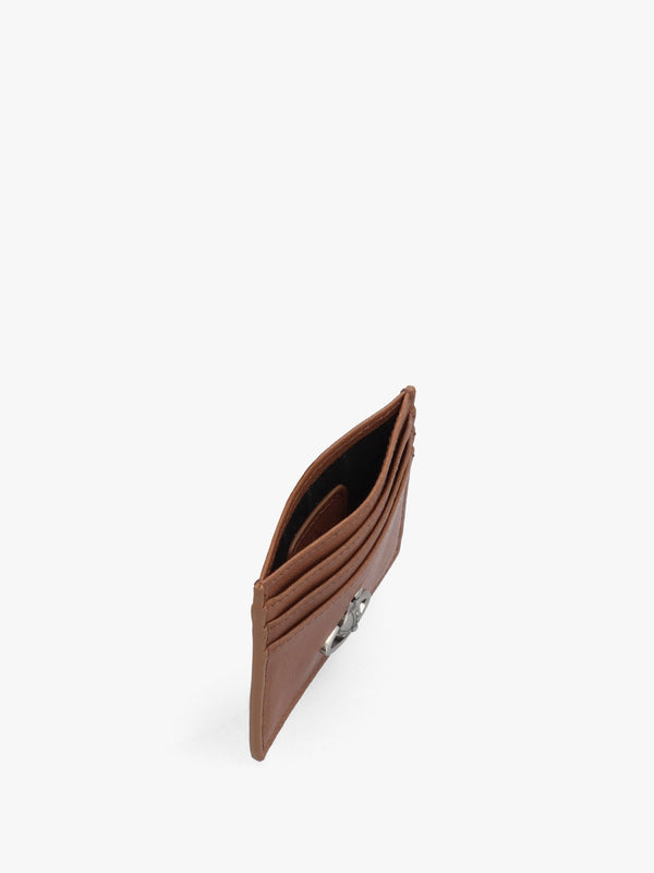 Honey Leather Flat Card Holder