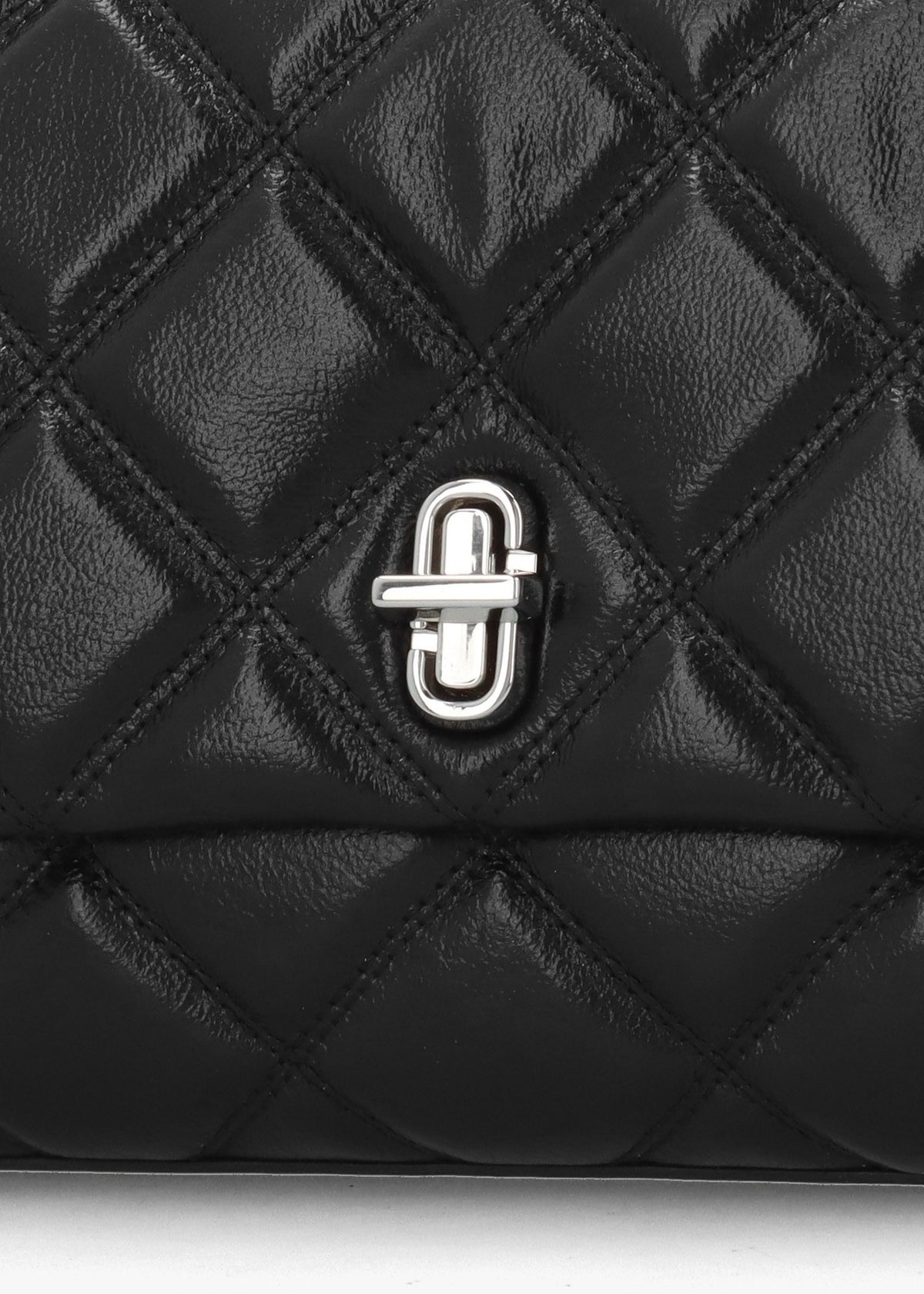The Quilted Dual Convertible Black Leather Shoulder Bag