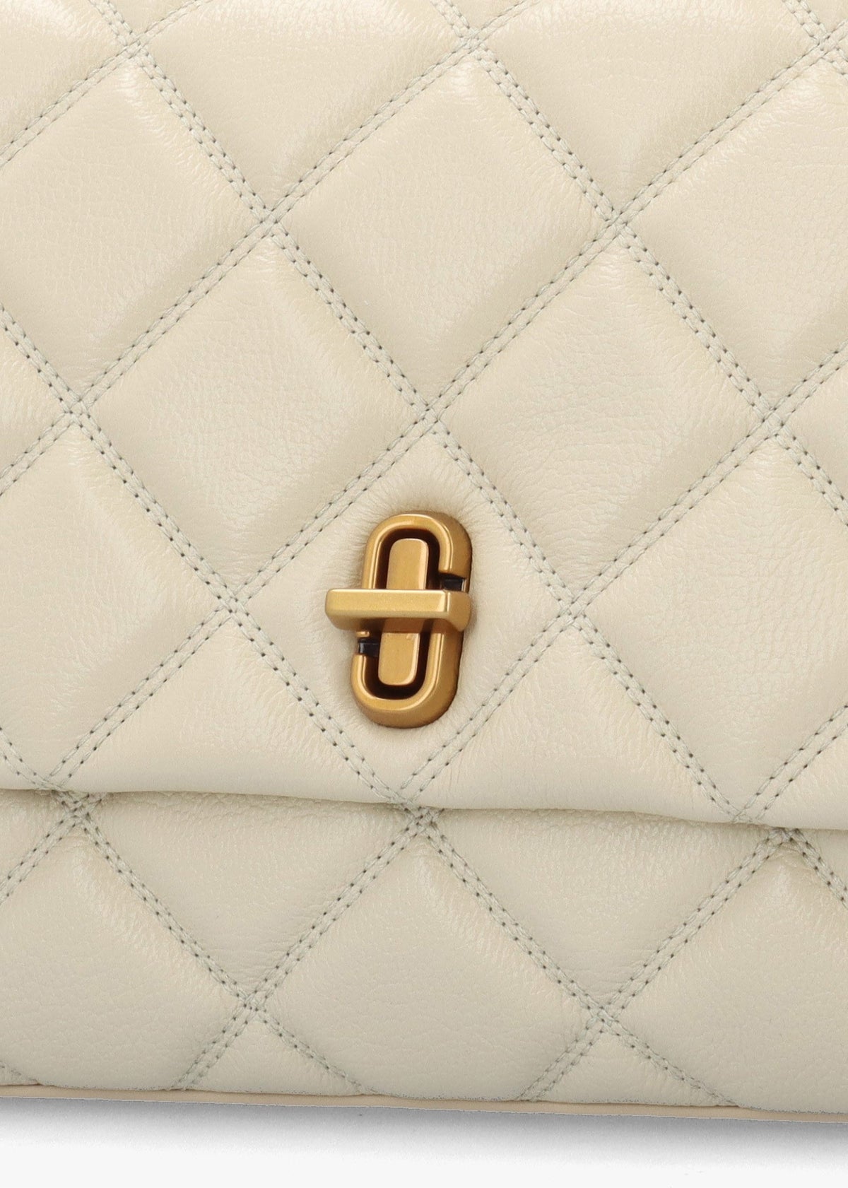 The Quilted Dual Convertible Cloud White Leather Shoulder Bag