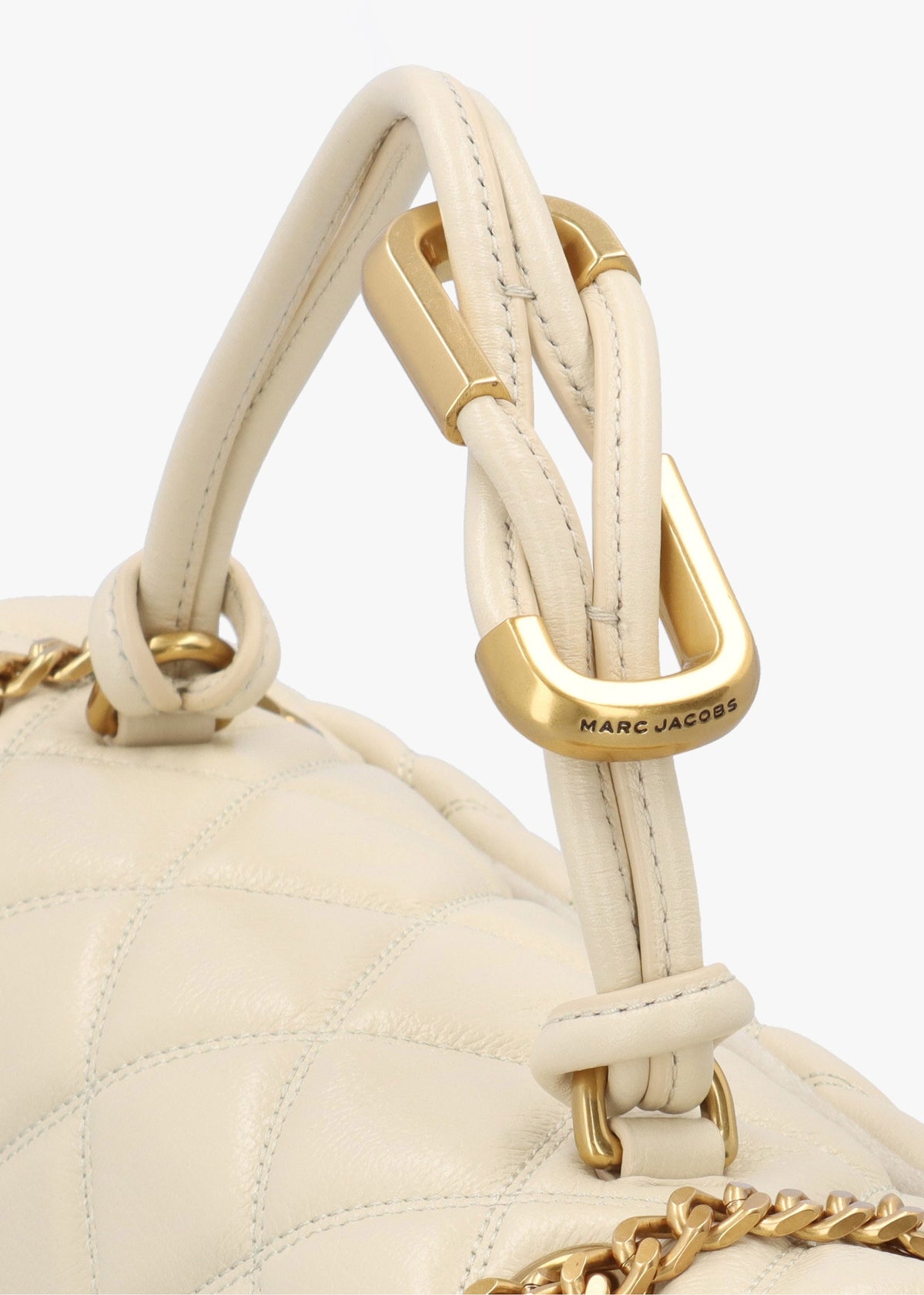 The Quilted Dual Convertible Cloud White Leather Shoulder Bag
