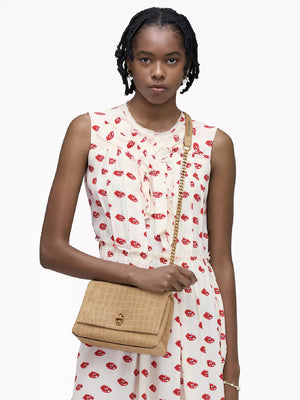 The Suede Croc Slim Dual Convertible Sahara Shoulder Bag