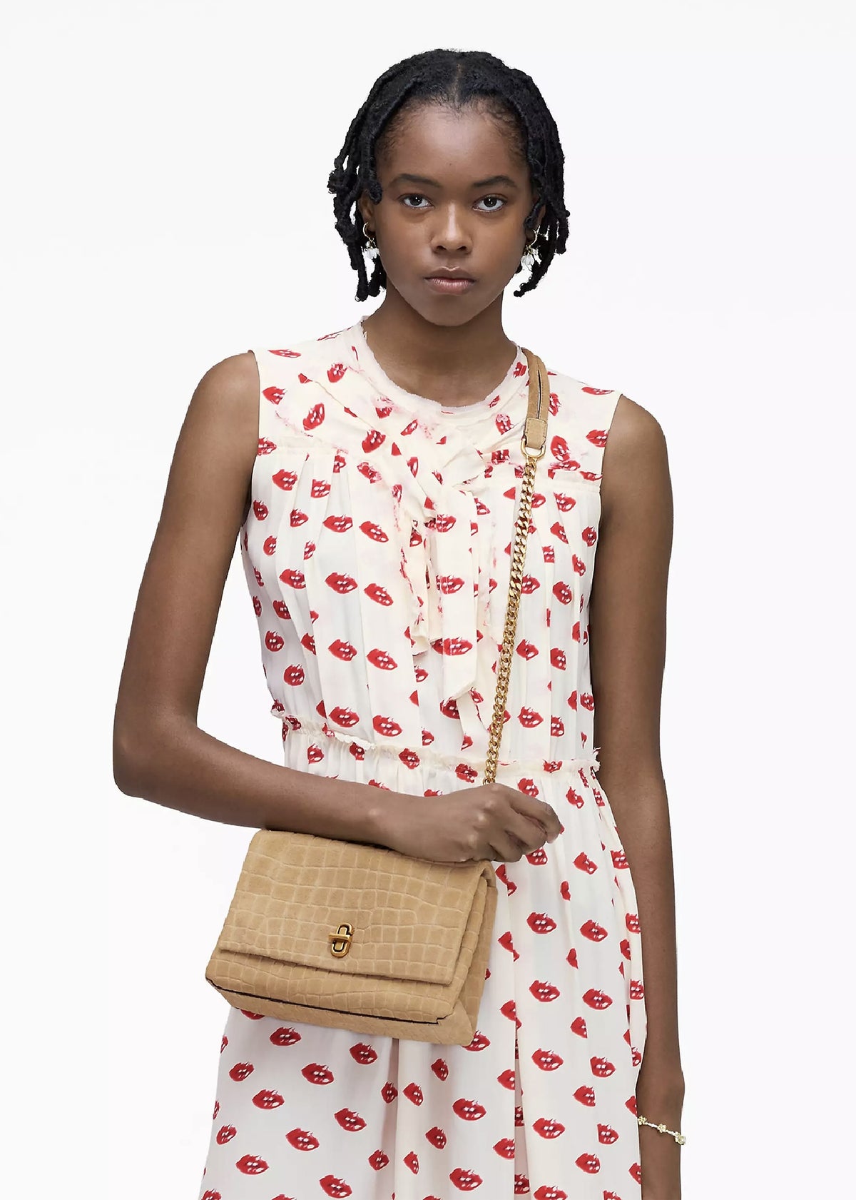The Suede Croc Slim Dual Convertible Sahara Shoulder Bag