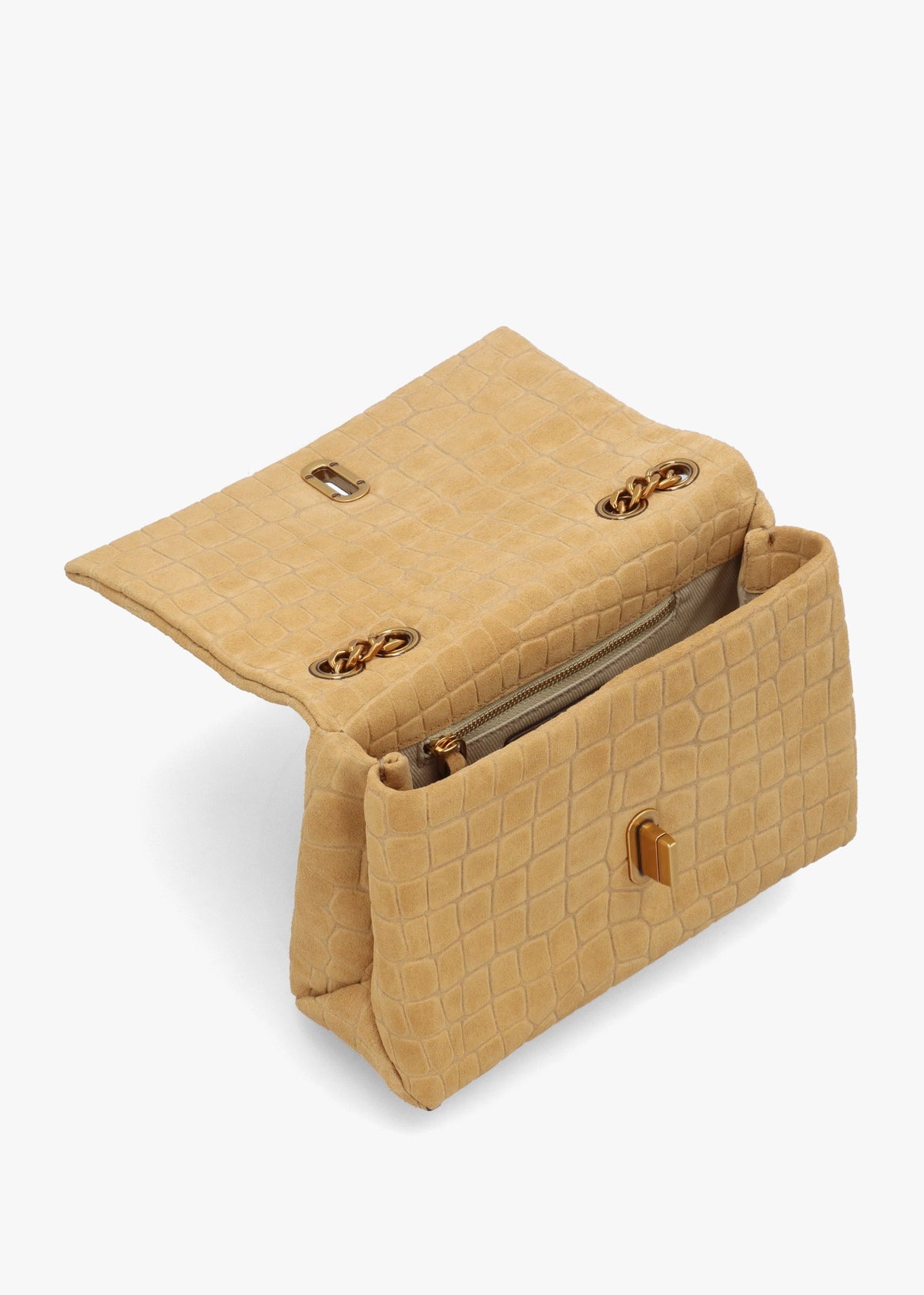 The Suede Croc Slim Dual Convertible Sahara Shoulder Bag