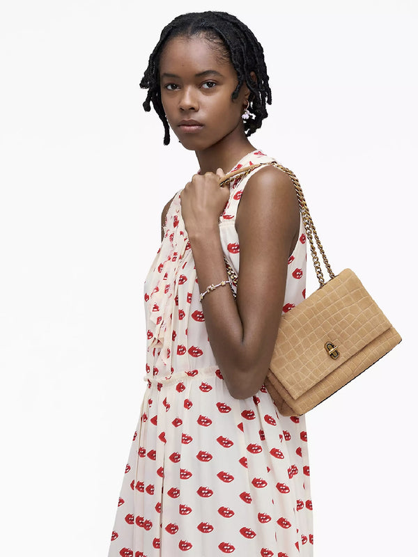 The Suede Croc Slim Dual Convertible Sahara Shoulder Bag