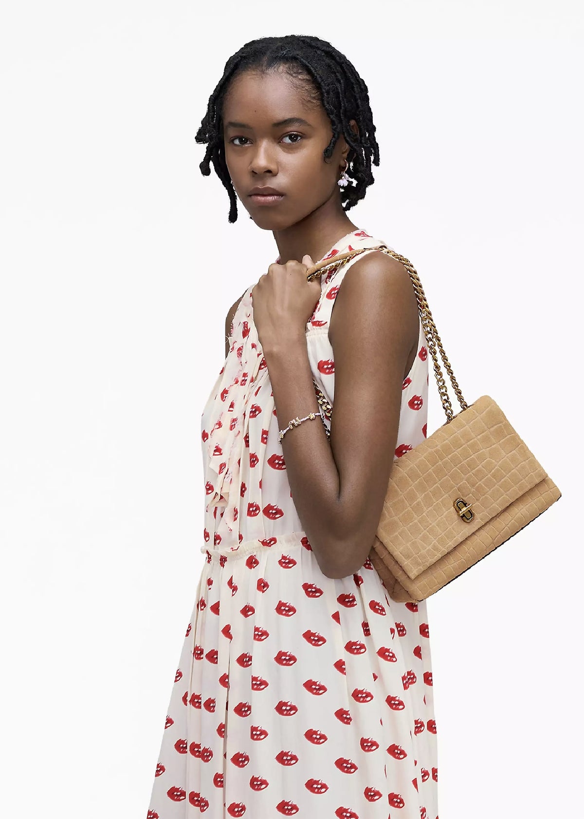 The Suede Croc Slim Dual Convertible Sahara Shoulder Bag