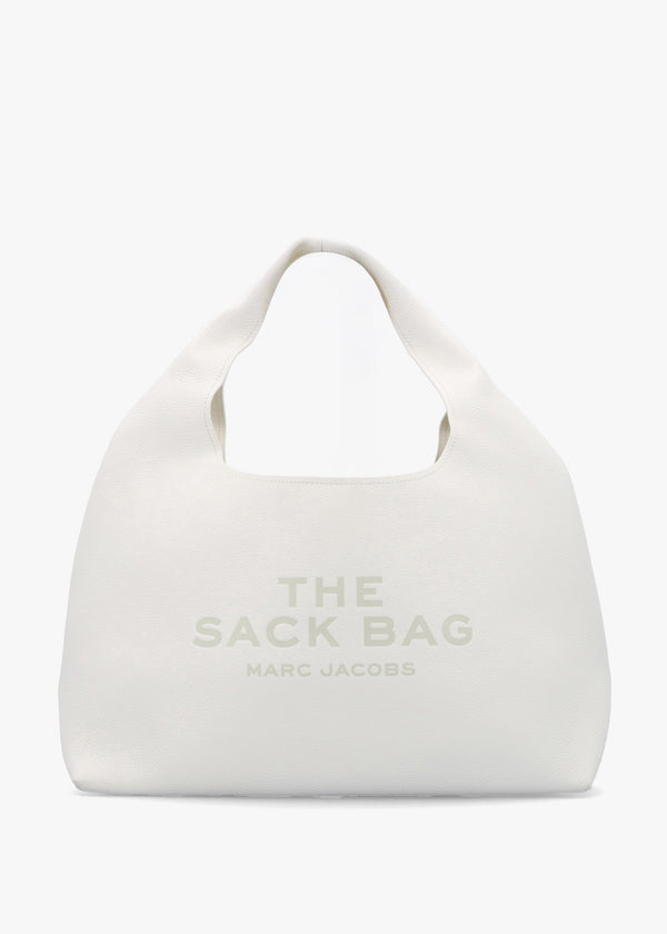 The Sack Large White Leather Shoulder Bag