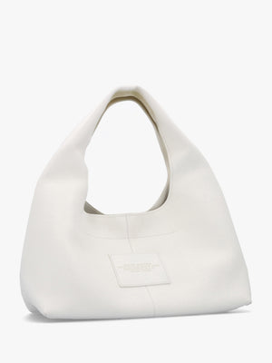 The Sack Large White Leather Shoulder Bag