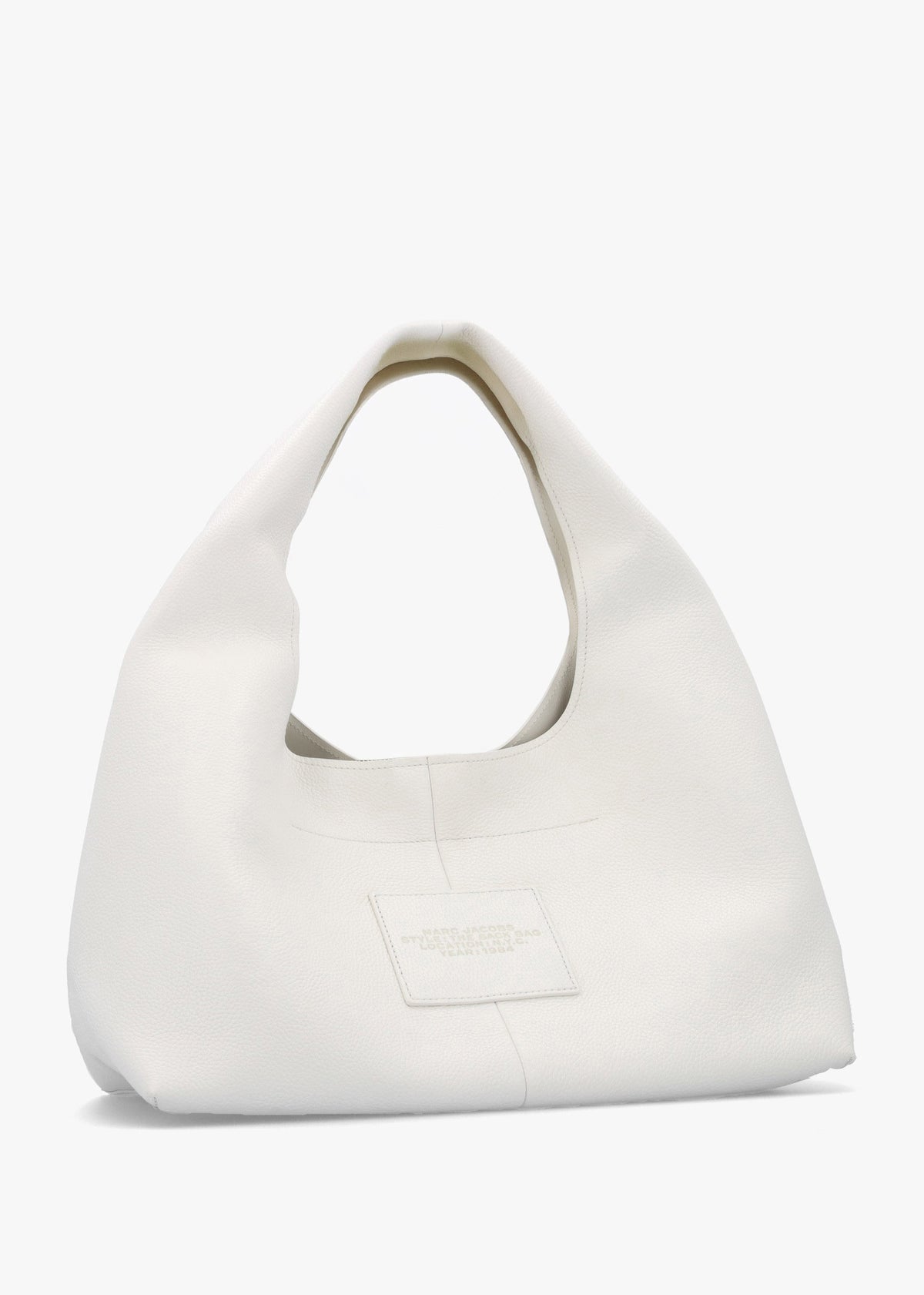 The Sack Large White Leather Shoulder Bag