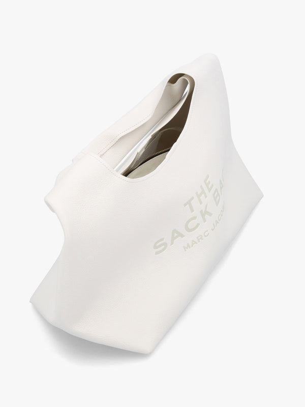 The Sack Large White Leather Shoulder Bag