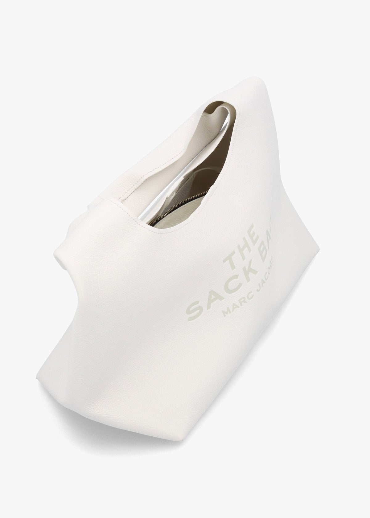 The Sack Large White Leather Shoulder Bag