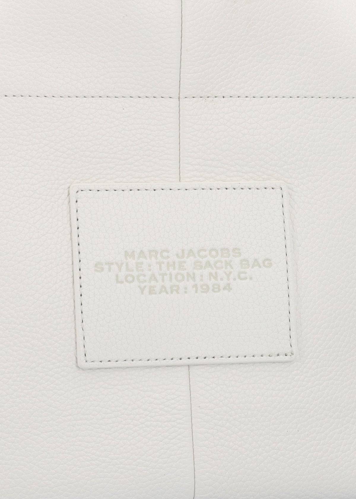 The Sack Large White Leather Shoulder Bag