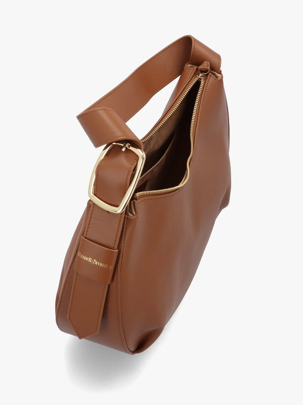 Medium Sutton Tan Leather Shoulder Bag