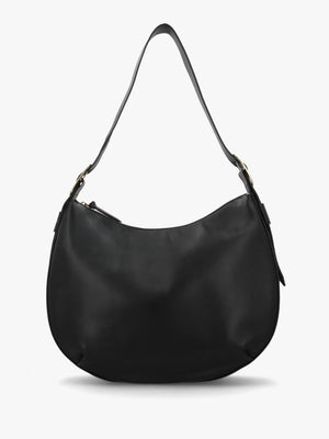 Large Sutton Black Leather Shoulder Bag