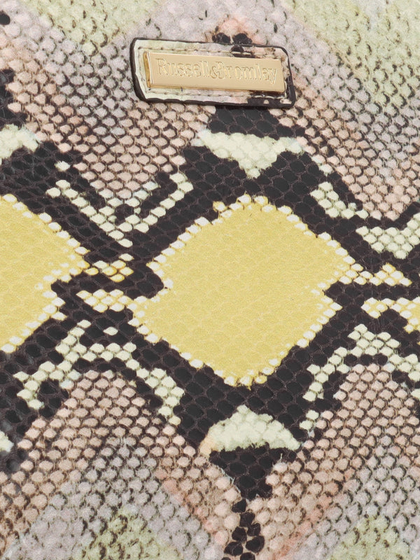 Hold Me Pastel Snake Top Zip Clutch Bag