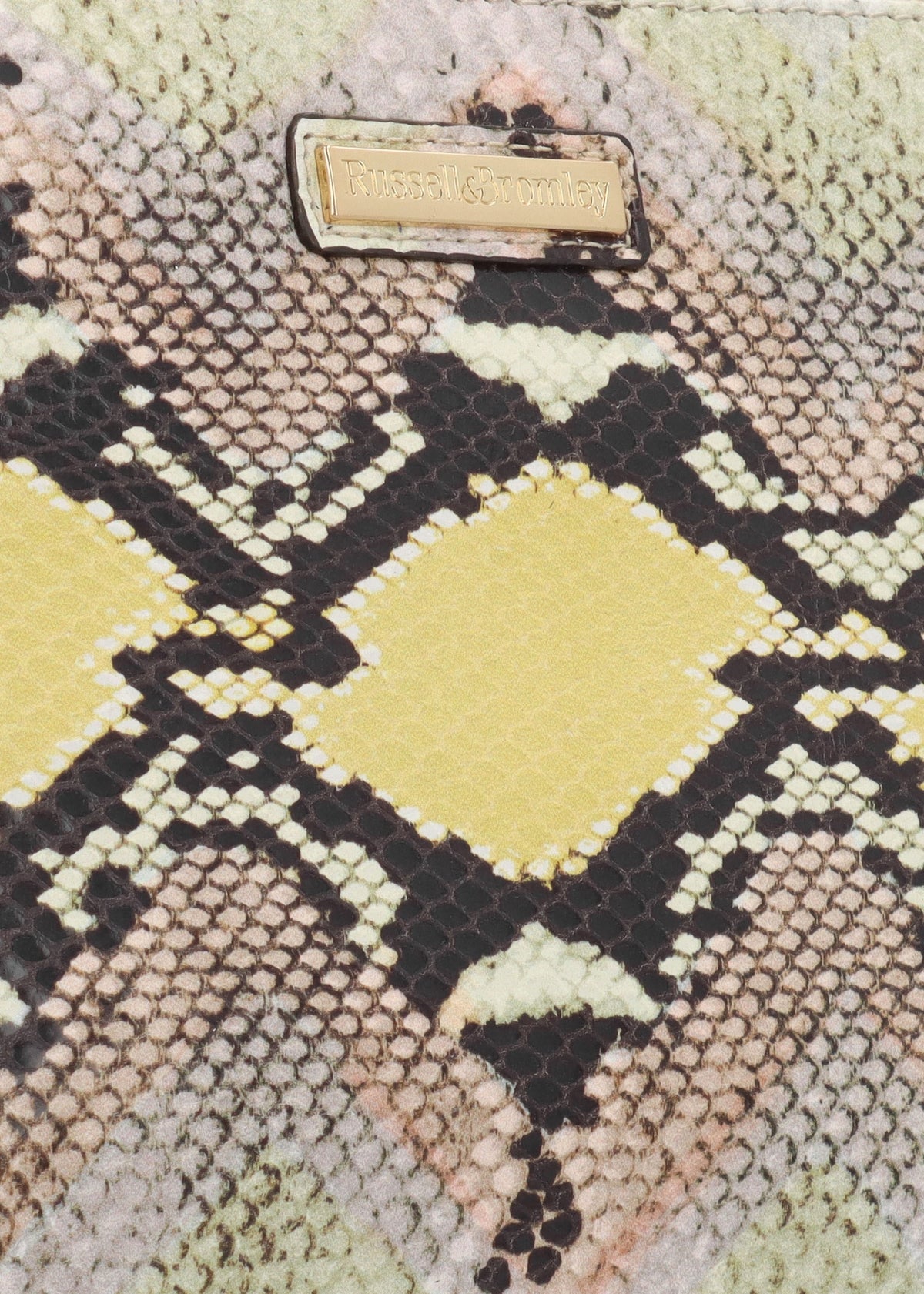 Hold Me Pastel Snake Top Zip Clutch Bag