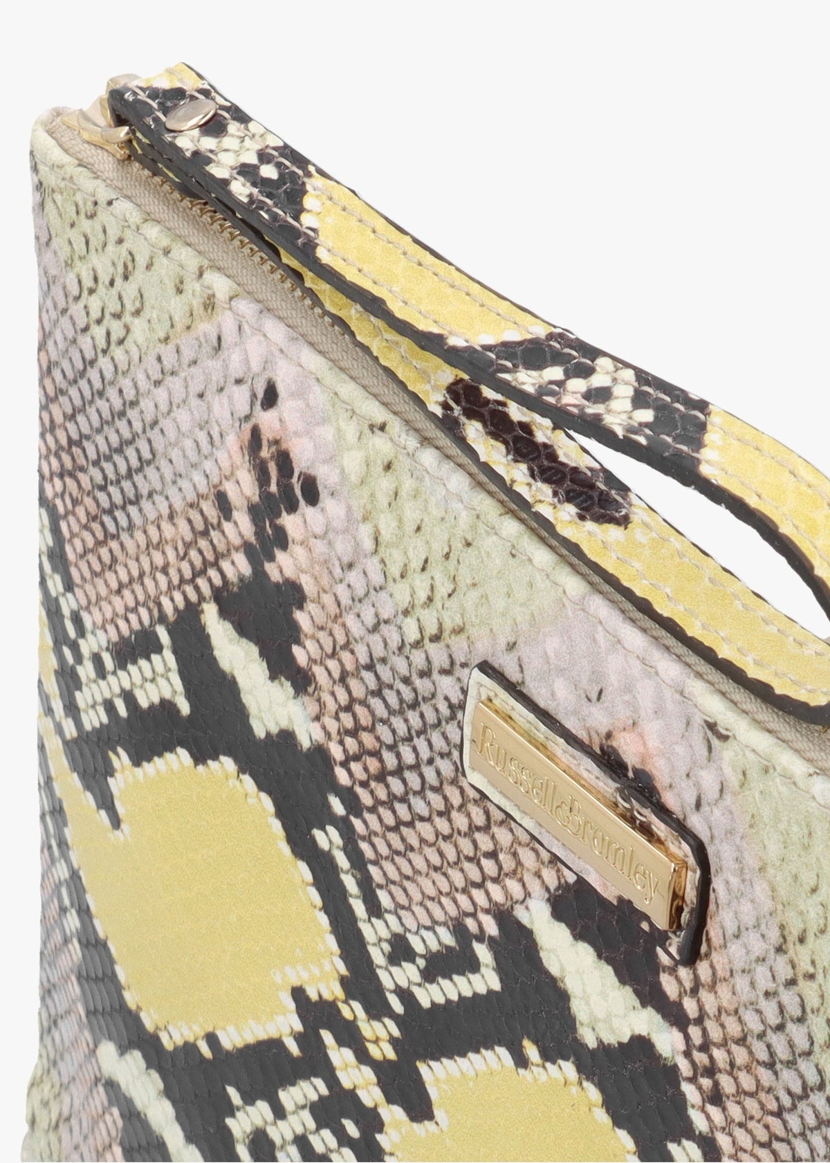 Hold Me Pastel Snake Top Zip Clutch Bag