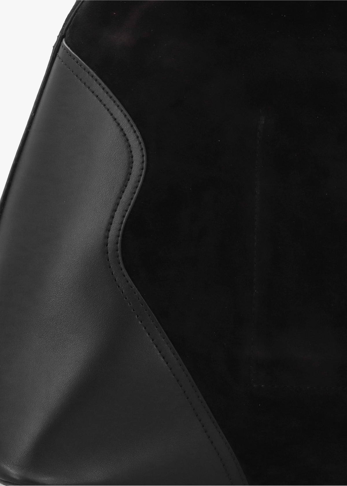 Counter Black Leather & Suede Hobo Shoulder Bag