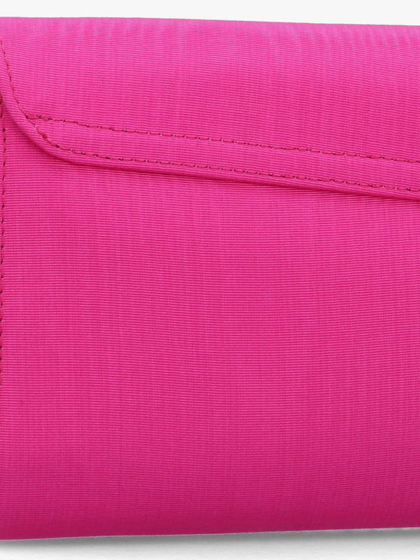 Colby Moiré Hot Pink Clutch Bag