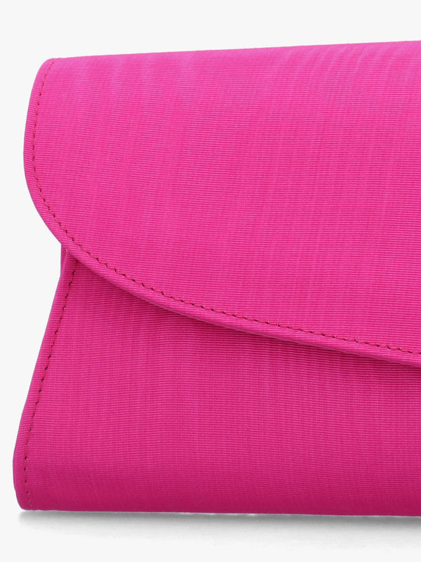 Colby Moiré Hot Pink Clutch Bag