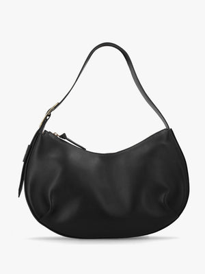 Medium Sutton Black Leather Shoulder Bag