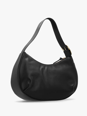 Medium Sutton Black Leather Shoulder Bag