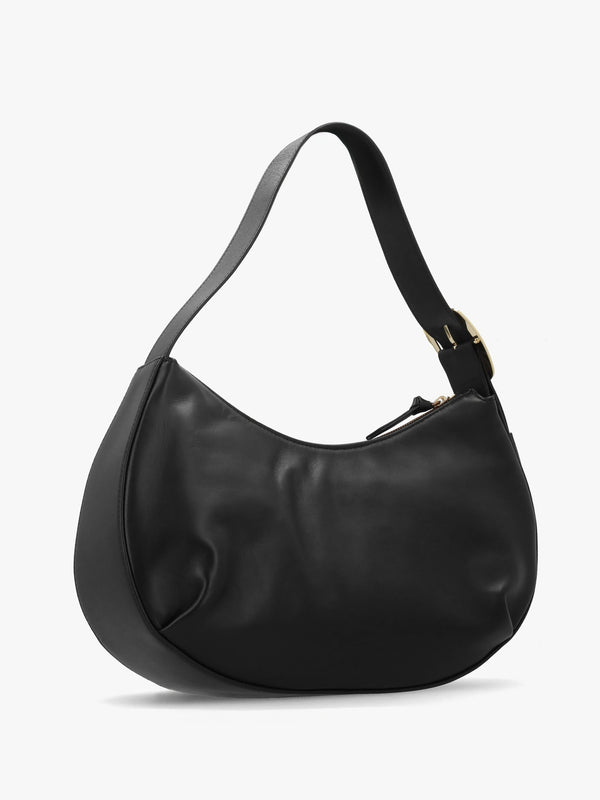 Medium Sutton Black Leather Shoulder Bag