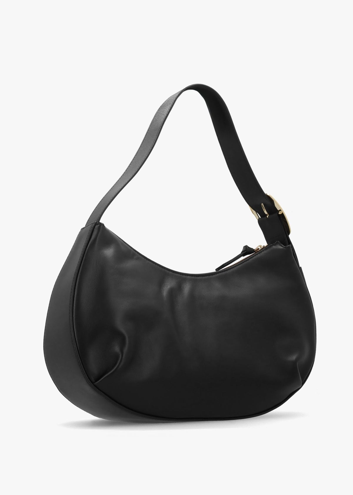 Medium Sutton Black Leather Shoulder Bag