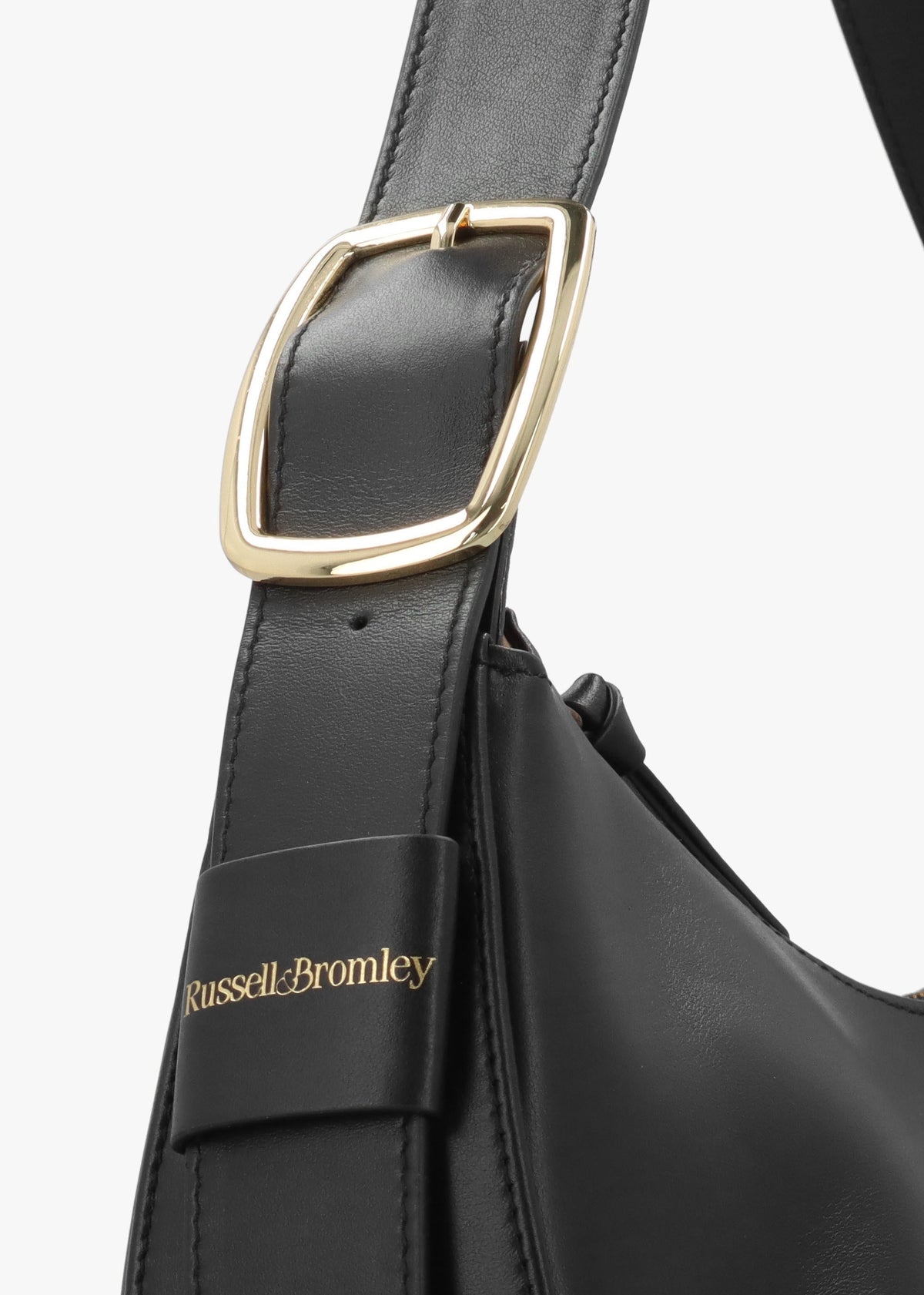 Medium Sutton Black Leather Shoulder Bag