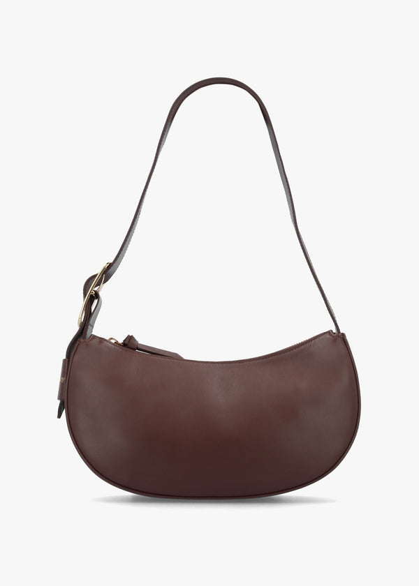 Small Sutton Brown Leather Shoulder Bag