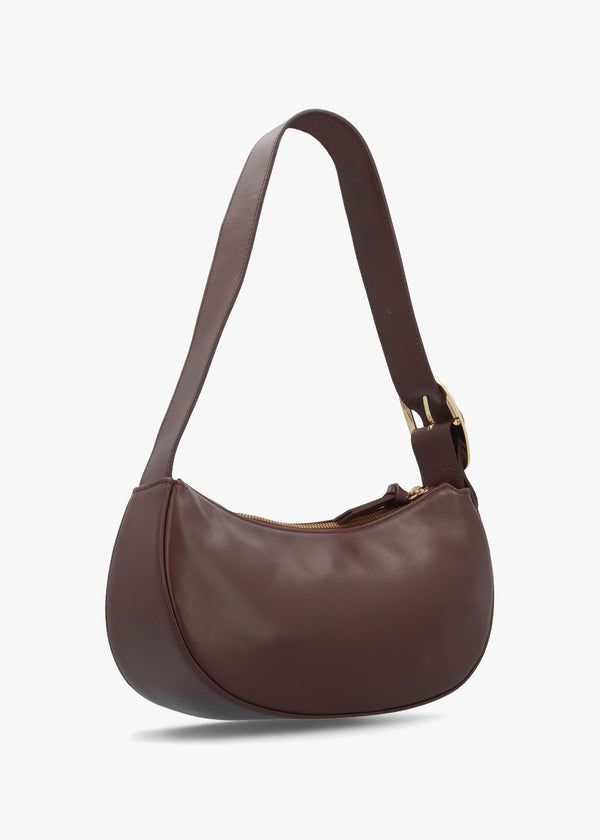 Small Sutton Brown Leather Shoulder Bag