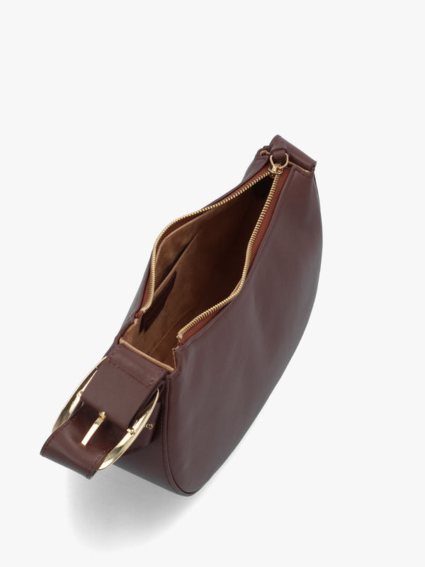 Small Sutton Brown Leather Shoulder Bag