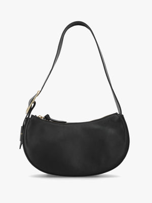 Small Sutton Black Leather Shoulder Bag