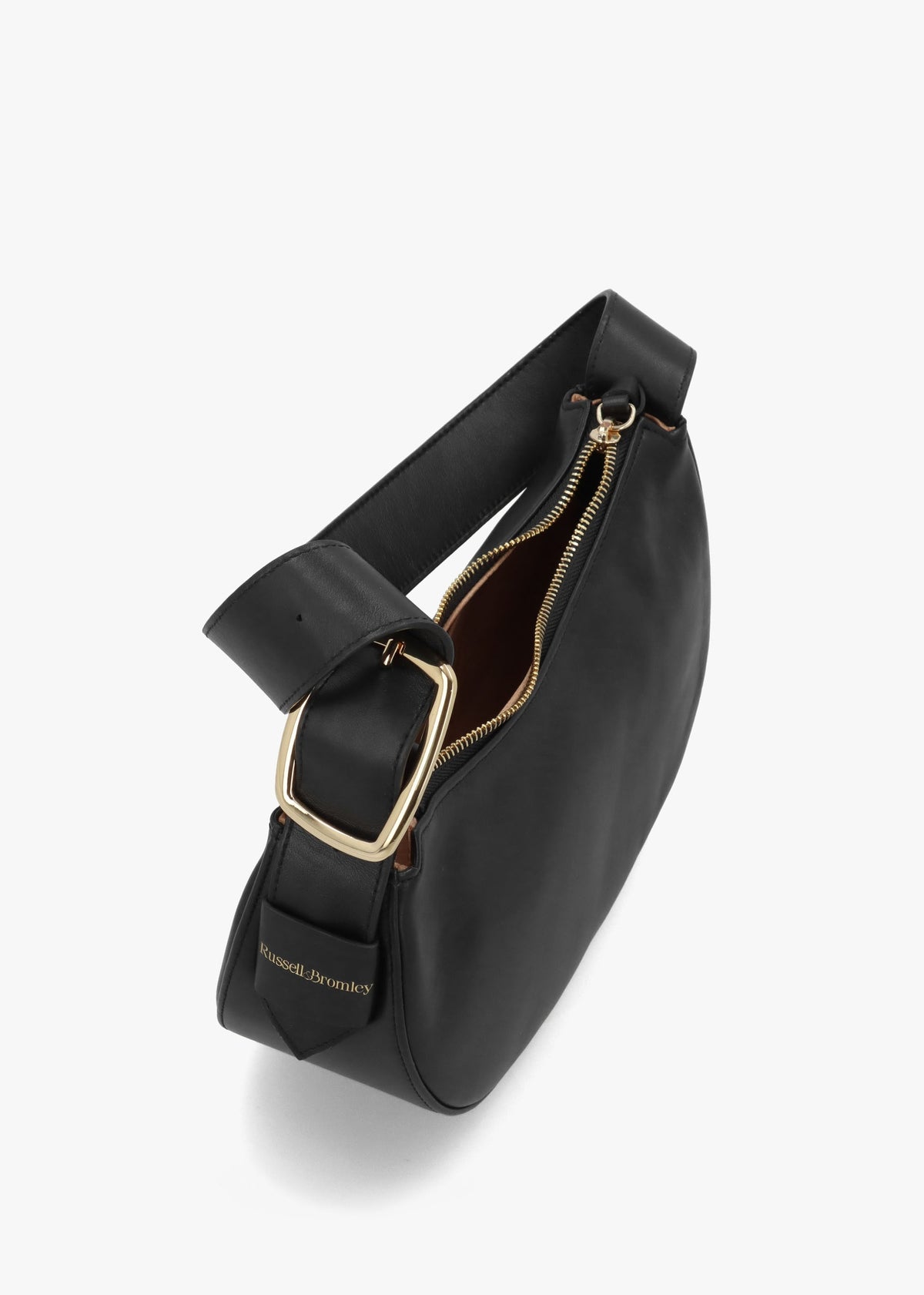 Small Sutton Black Leather Shoulder Bag