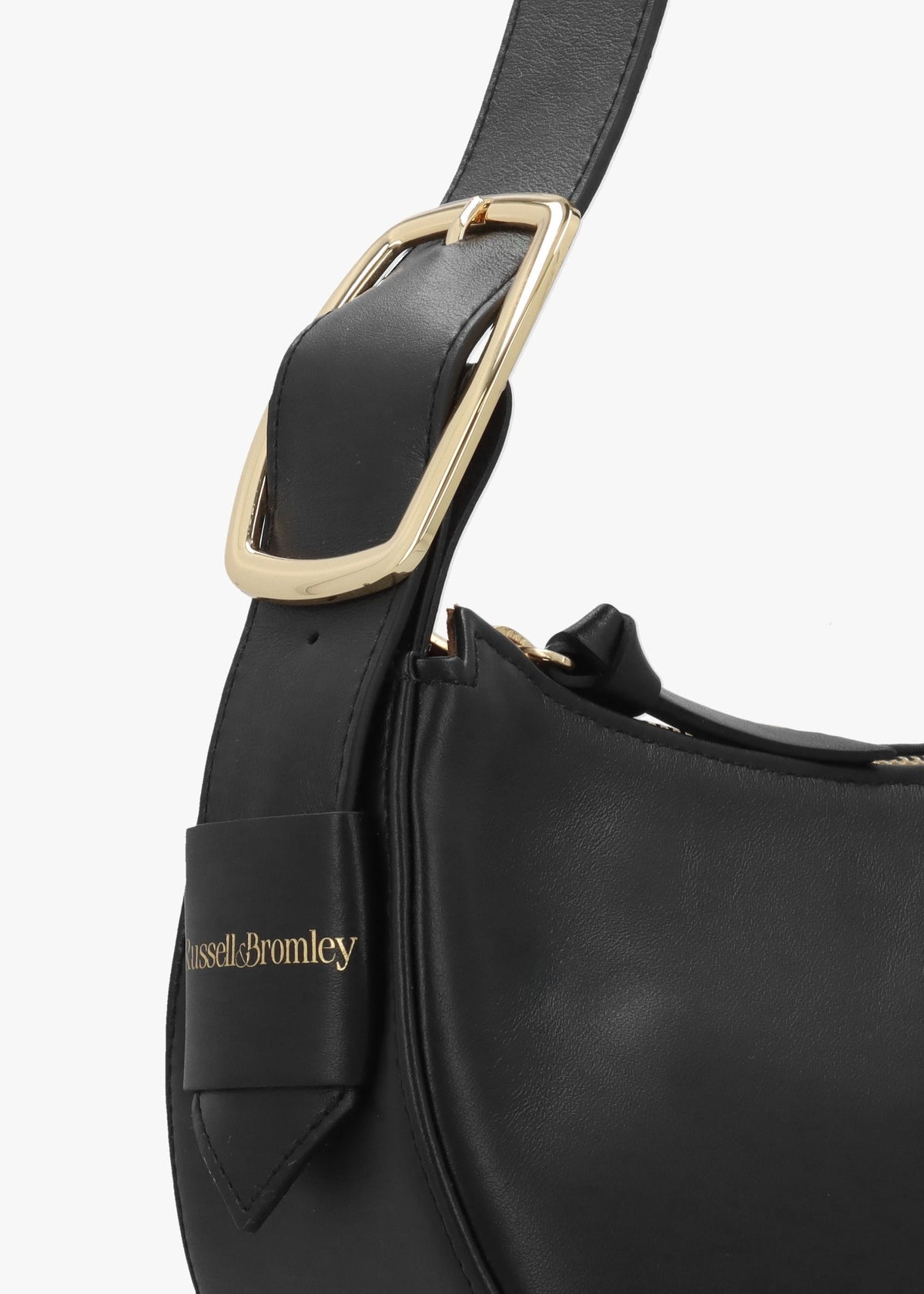 Small Sutton Black Leather Shoulder Bag