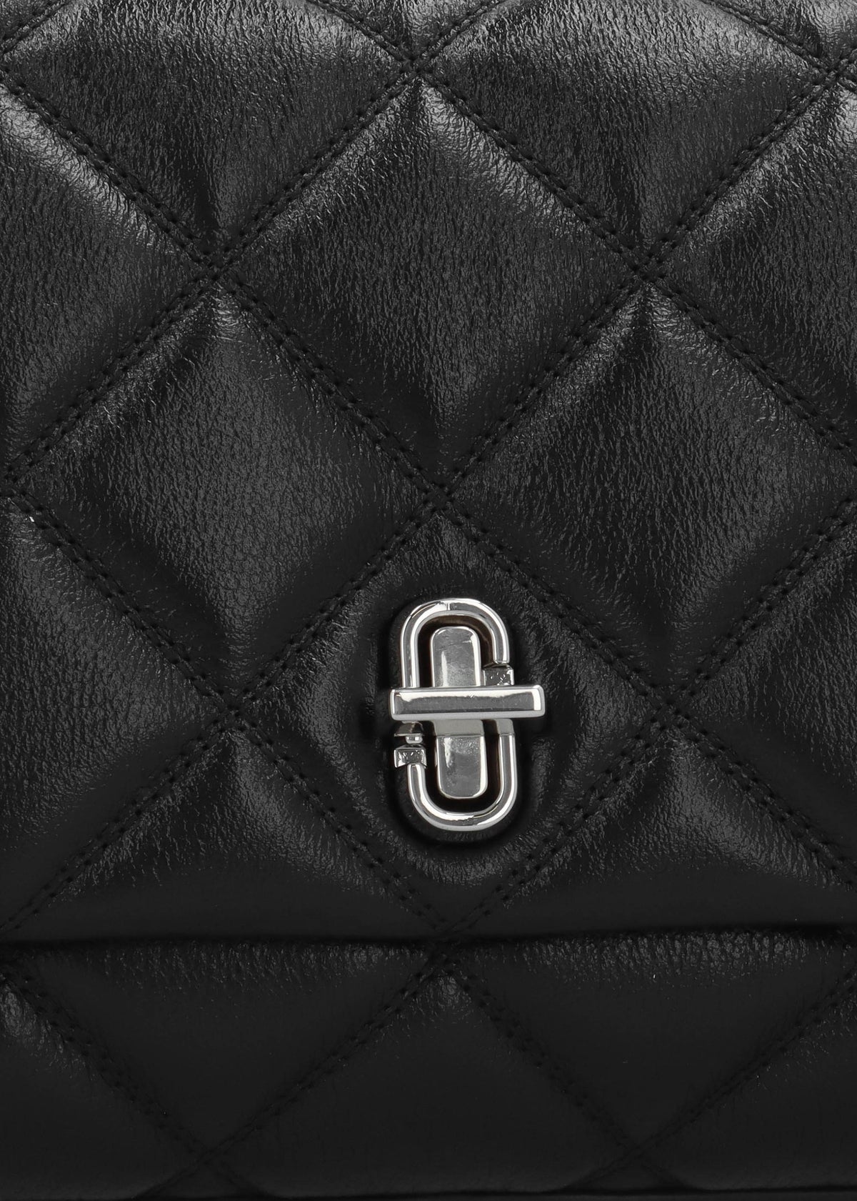 The Quilted Slim Dual Convertible Black Leather Shoulder Bag