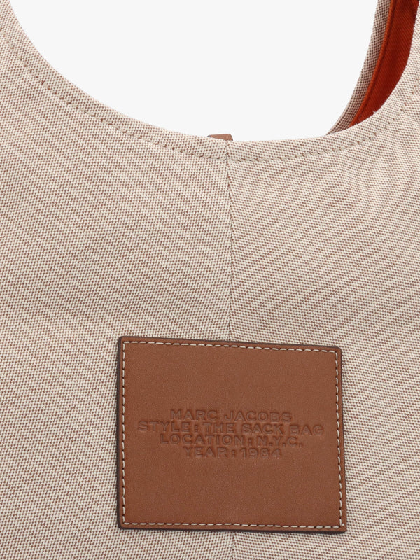 The Leather Trim Canvas Belted Beige Argan Oil Sack Bag