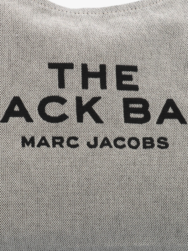 The Leather Trim Canvas Belted Ivory Black Sack Bag