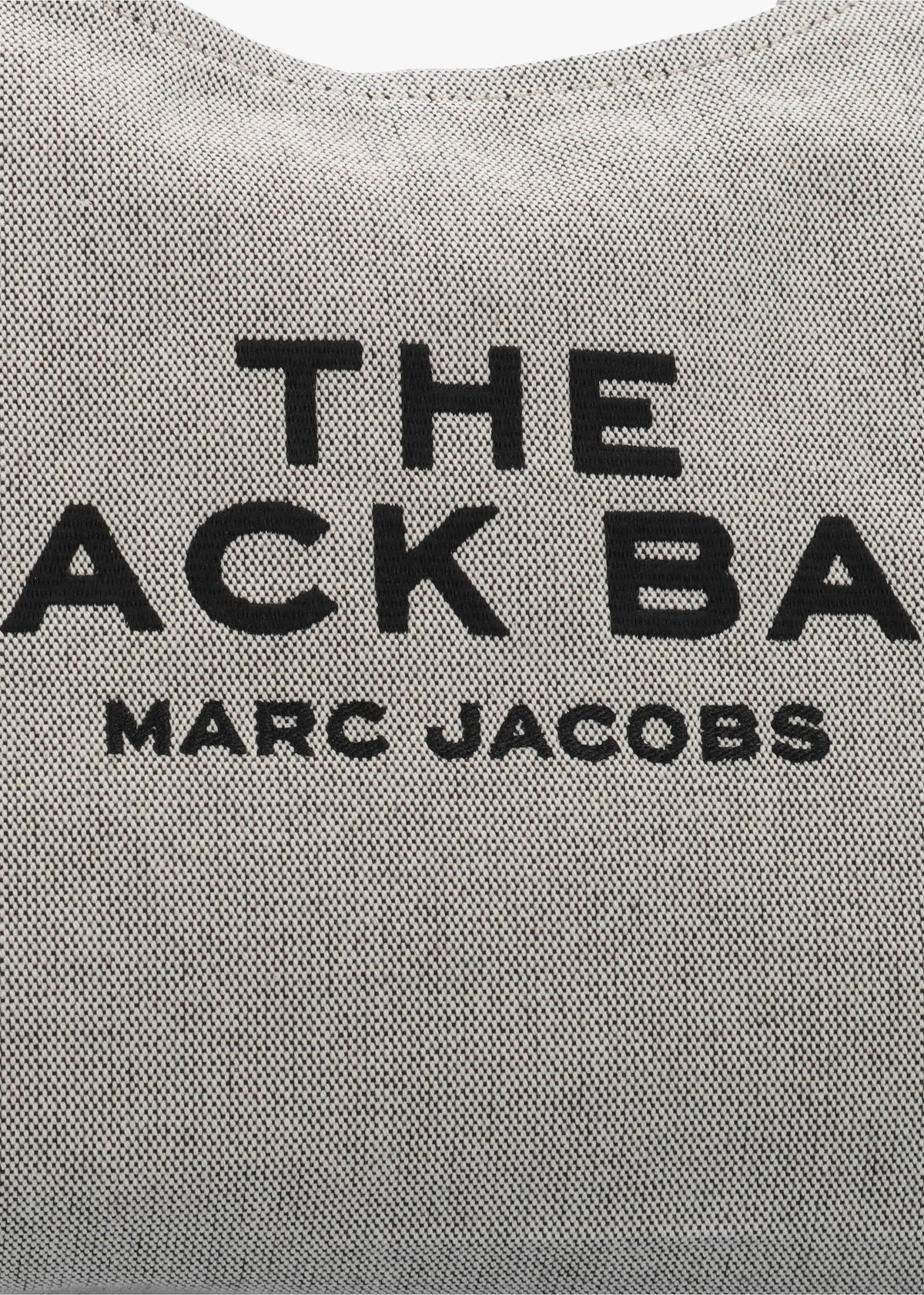 The Leather Trim Canvas Belted Ivory Black Sack Bag