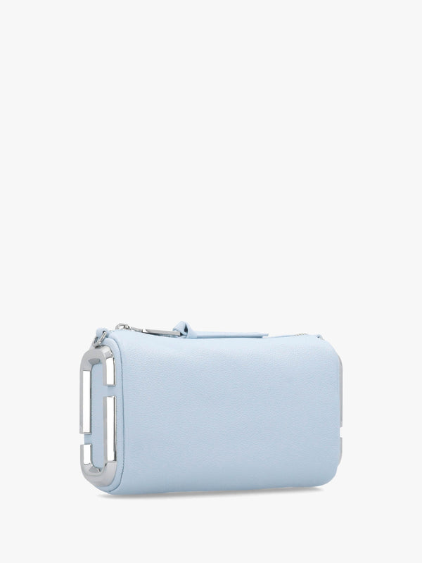 The Snapshot Cloud Blue Leather Shoulder Bag