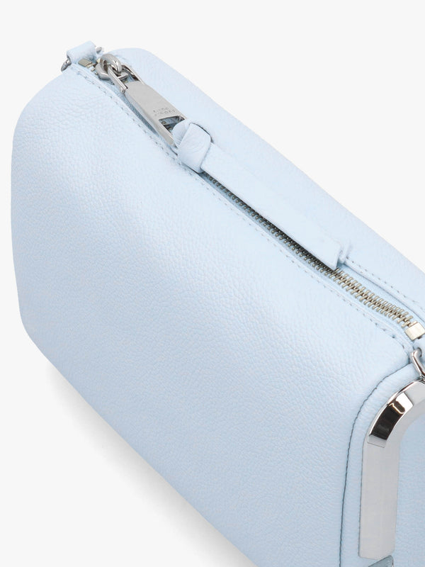 The Snapshot Cloud Blue Leather Shoulder Bag