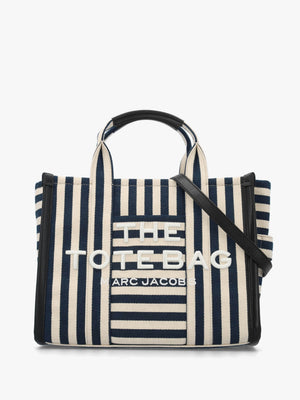 The Striped Canvas Medium Blue Sea Muti Tote Bag