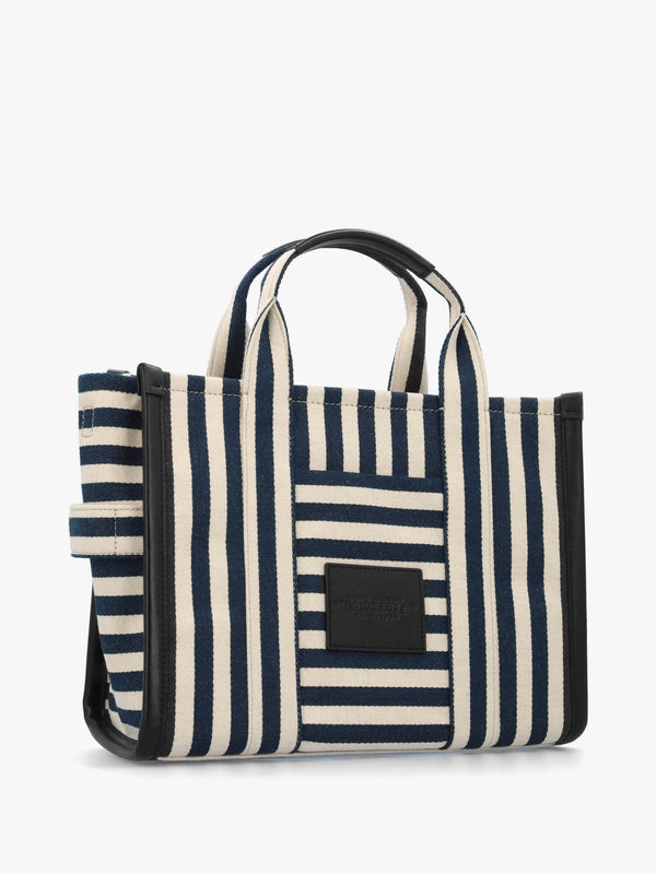 The Striped Canvas Medium Blue Sea Muti Tote Bag