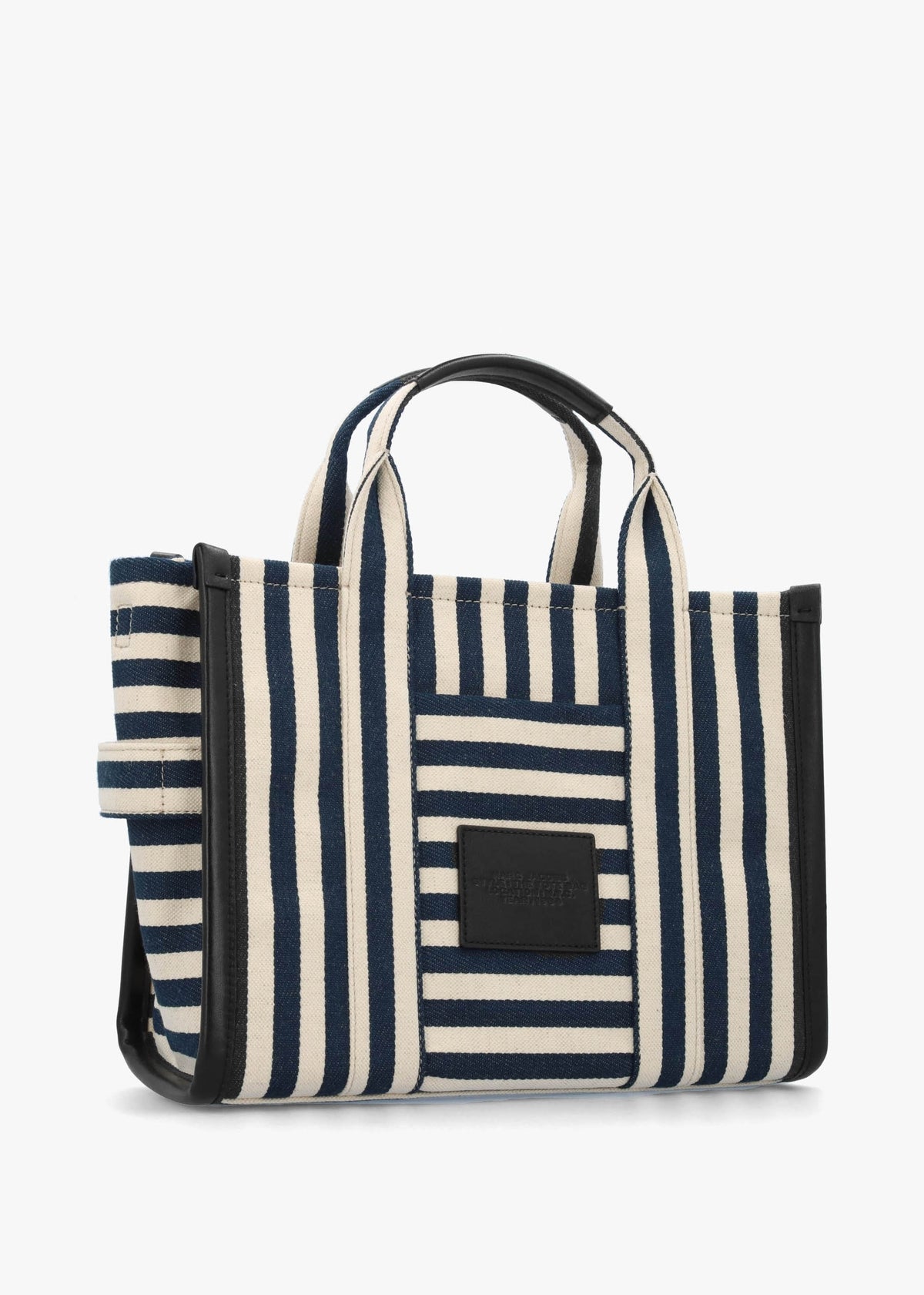 The Striped Canvas Medium Blue Sea Muti Tote Bag