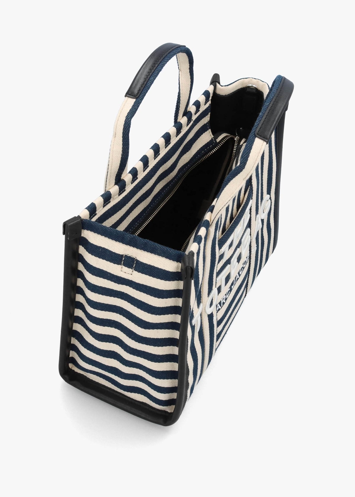 The Striped Canvas Medium Blue Sea Muti Tote Bag