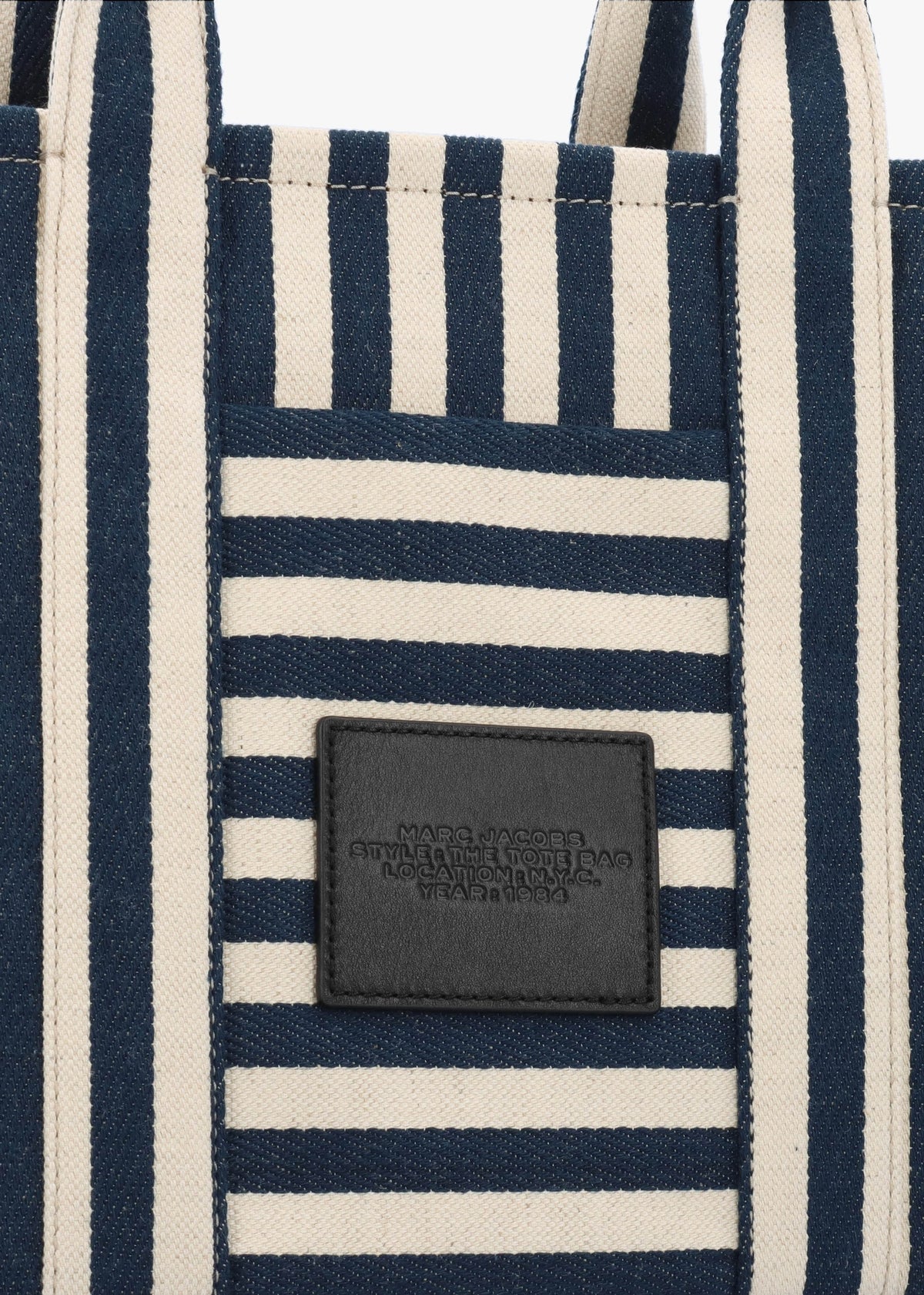 The Striped Canvas Medium Blue Sea Muti Tote Bag