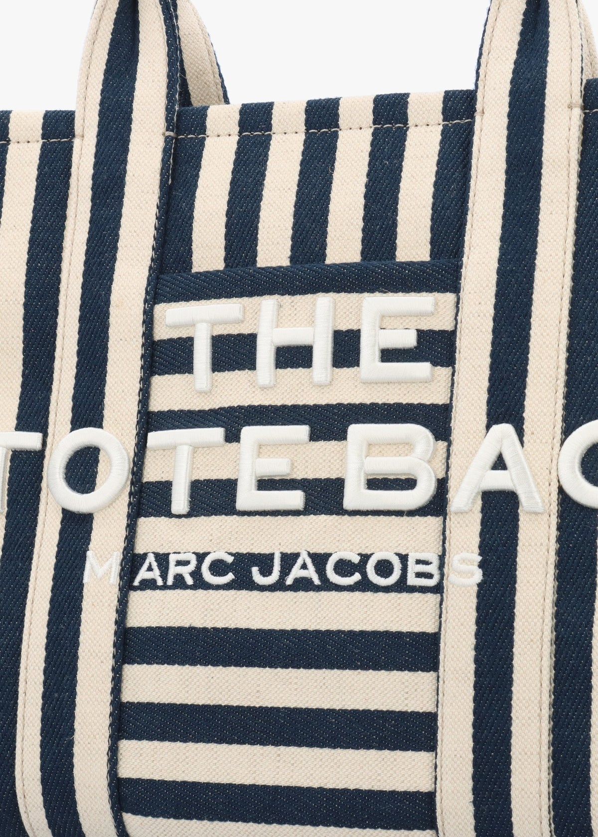 The Striped Canvas Medium Blue Sea Muti Tote Bag