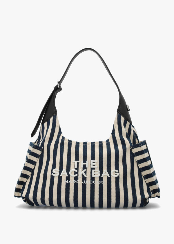 The Striped Canvas Belted Blue Sea Multi Sack Bag