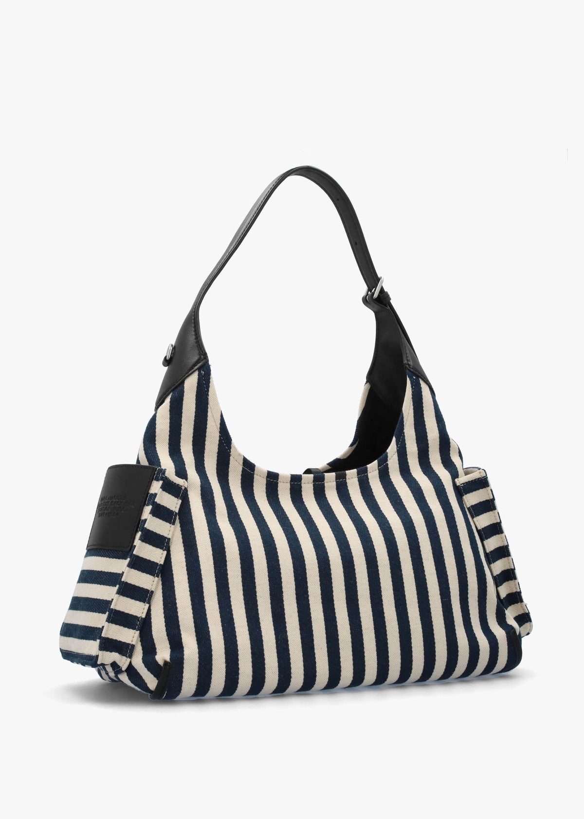 The Striped Canvas Belted Blue Sea Multi Sack Bag