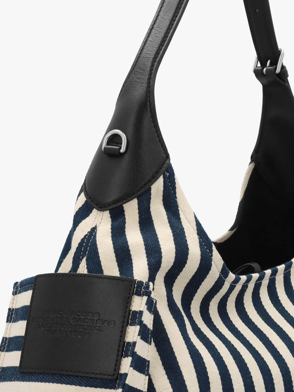 The Striped Canvas Belted Blue Sea Multi Sack Bag