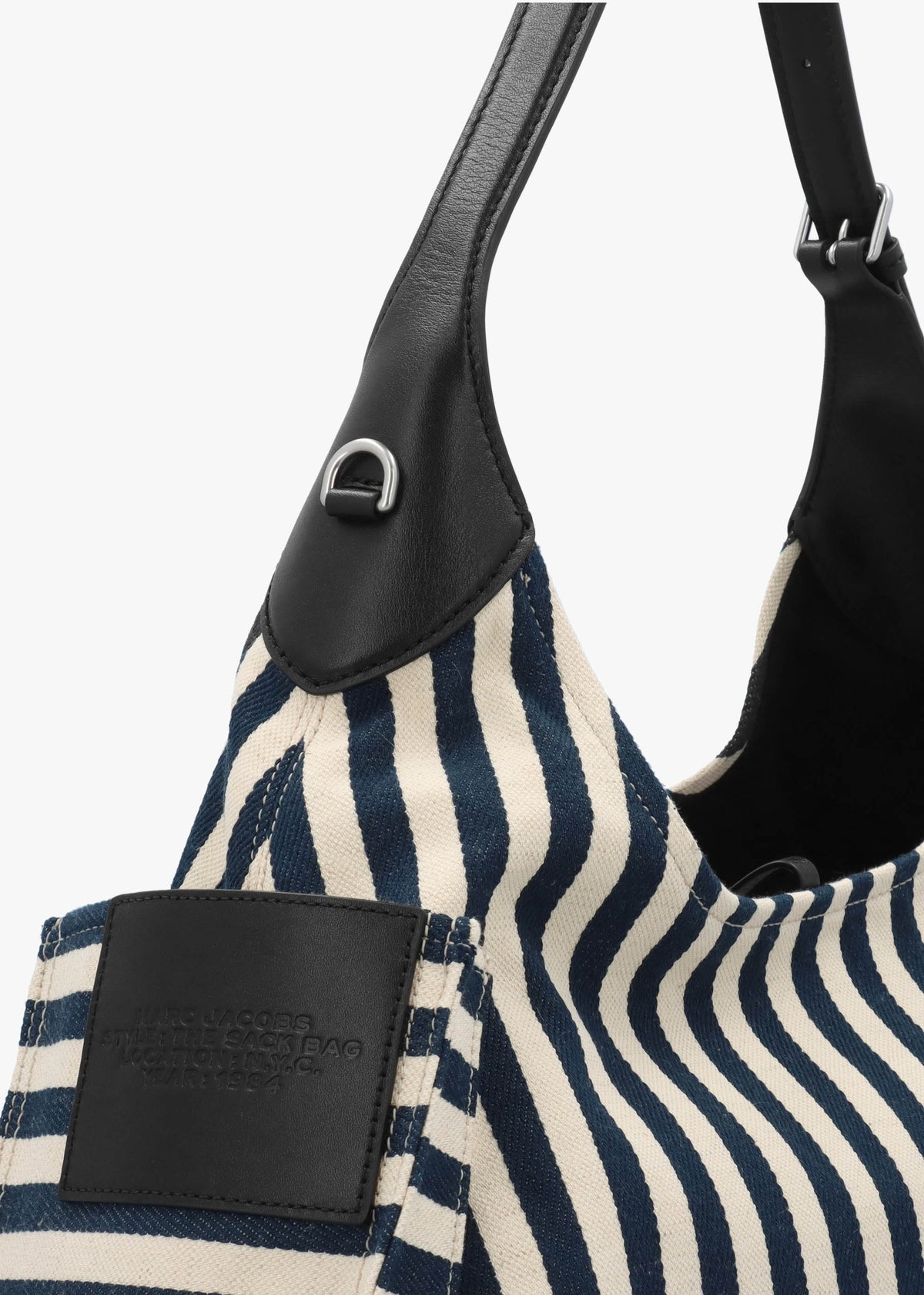 The Striped Canvas Belted Blue Sea Multi Sack Bag